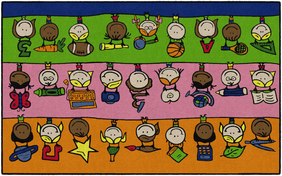 FUN AT SCHOOL RECTANGLE CARPETS 5' X 8'
