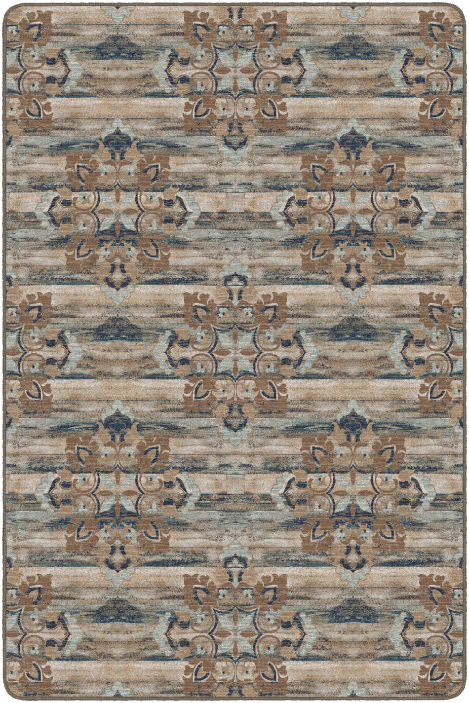 FRANKLIN BLUE RECTANGLE CARPETS 6X9