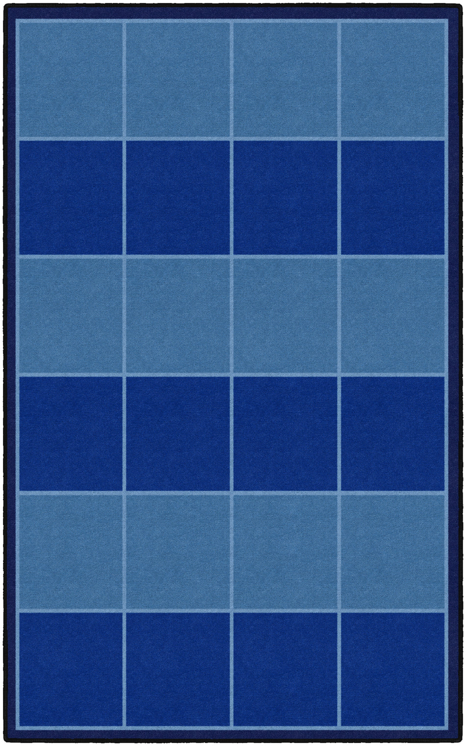 MY GRAPHING SORTING BLUE/BLUE VERTICAL RECTANGLE CARPETS 5' X 8'
