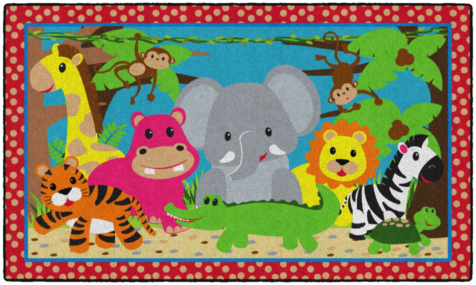 CUTIE JUNGLE RECTANGLE CARPETS 3' X 5'