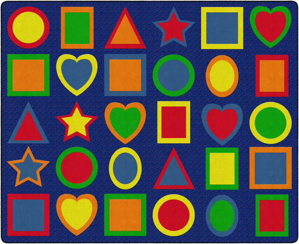 ALL KINDS OF SHAPES PRIMARY (Seats 30) RECTANGLE CARPETS 10'6 x 13'2