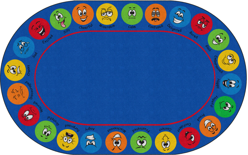 MY MANY FEELINGS OVAL CARPETS 7'6X12