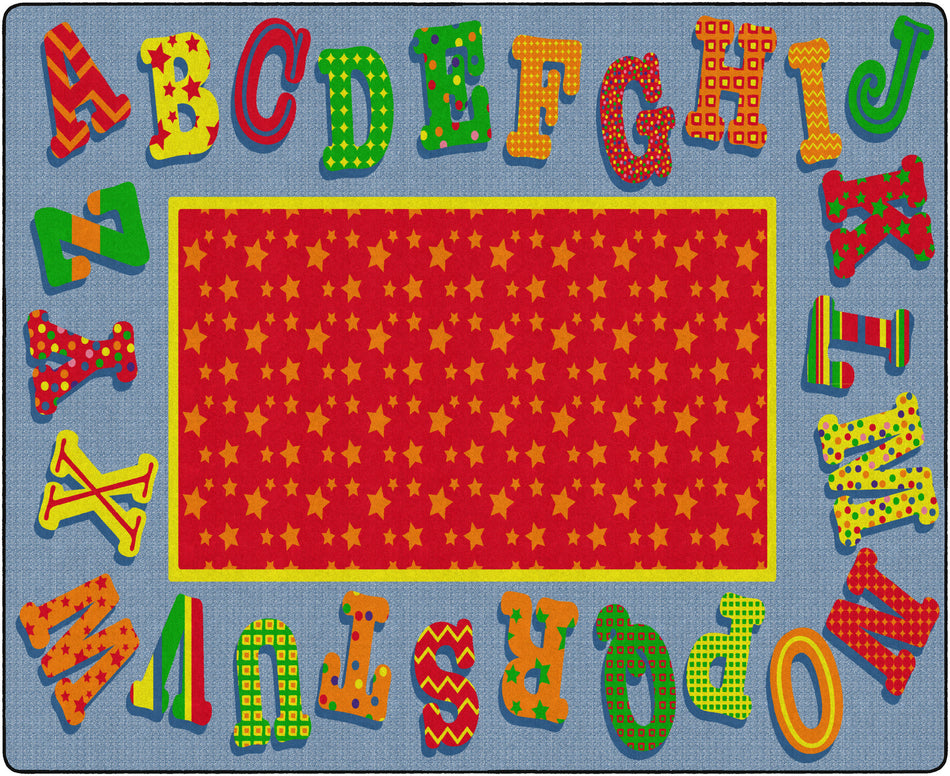 DANCING ALPHABET RECTANGLE CARPETS 10'6 x 13'2