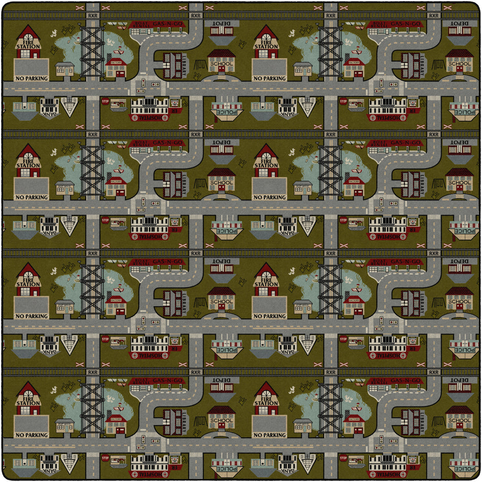 PLACES TO GO (TRANQUILITY) SQUARE CARPETS 12' x 12'