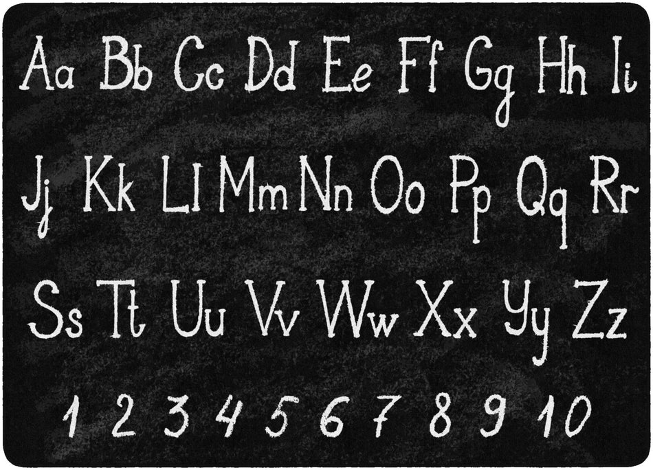 CHALKBOARD ALPHABET RECTANGLE CARPETS 6' X 8'4