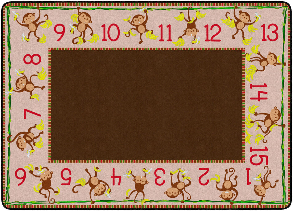 COUNTING MONKEYS -10 RECTANGLE CARPETS 6'X8'4