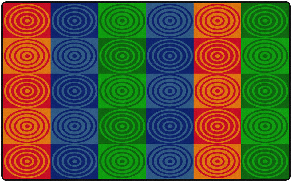 BULLSEYE BLOCK (Seats 24) RECTANGLE CARPETS 7' 6" x 12'