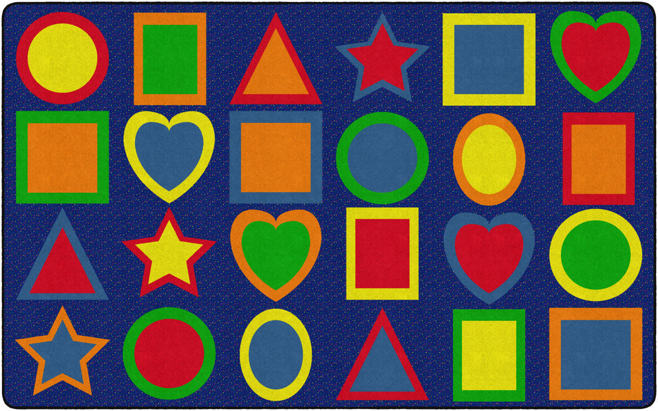ALL KINDS OF SHAPES PRIMARY (Seats 24) RECTANGLE CARPETS 7'6 x 12'