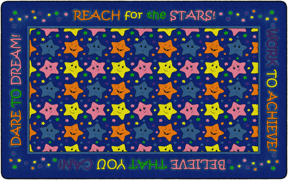 REACH FOR THE STARS INDIGO RECTANGLE CARPETS 7' 6" x 12'