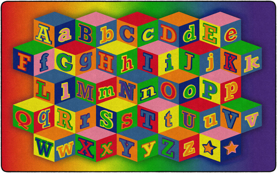 KALEIDOSCOPE BLOCKS RECTANGLE CARPETS 7' 6" x 12'