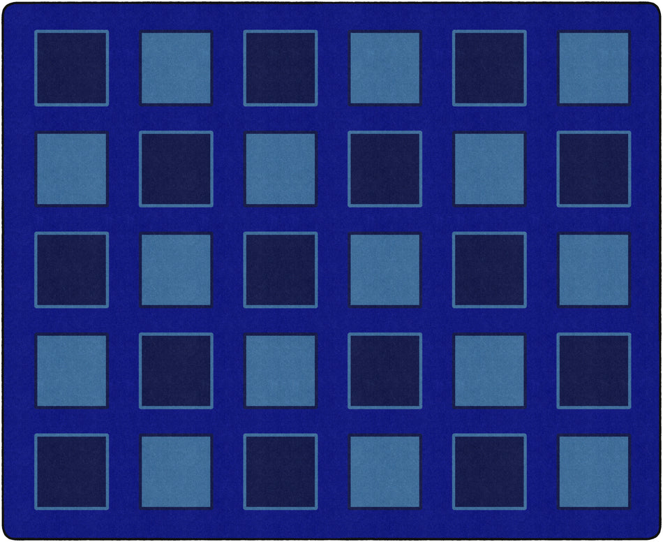 SITTING SPACES BLUE RECTANGLE CARPETS 10'6X13'2