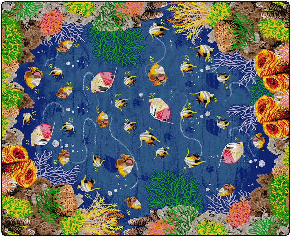 UNDERWATER COUNTING RECTANGLE CARPETS 10'6 x 13'2