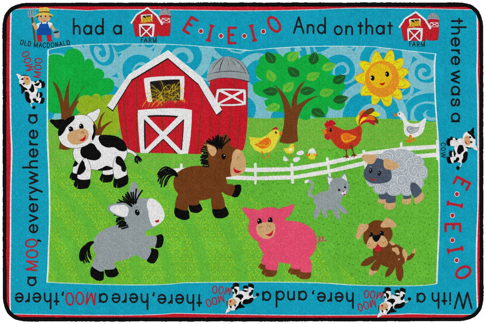 E-I-E-I-O RECTANGLE CARPETS 4'X6'
