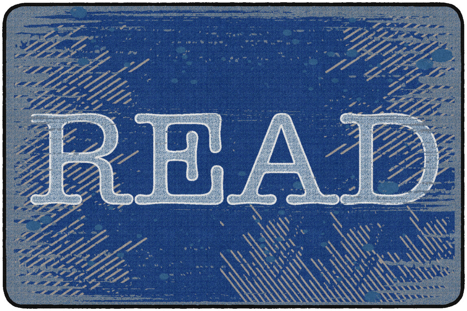 READ - BLUE RECTANGLE CARPETS 4' x 6'