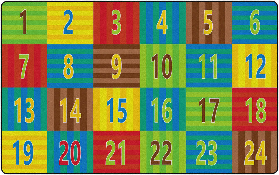 COUNTING SEATING - SEATS 24 RECTANGLE CARPETS 7'6"x12'
