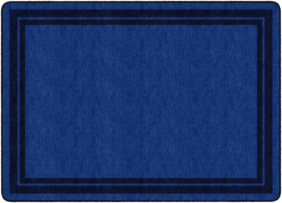 DOUBLE BORDER BLUE DARK BORDER RECTANGLE CARPETS 6' x 8'4