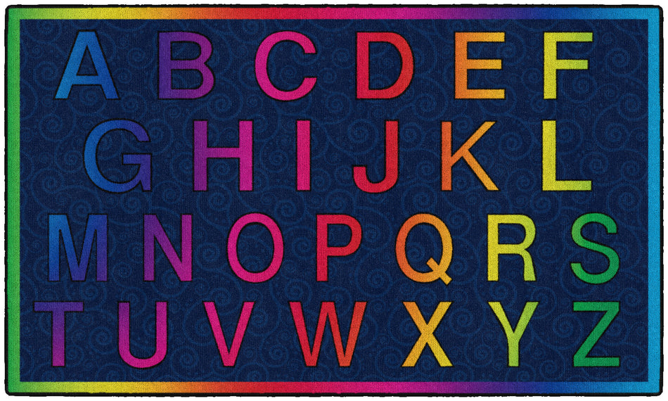 CHEERY ALPHABET RECTANGLE CARPETS 3' X 5'
