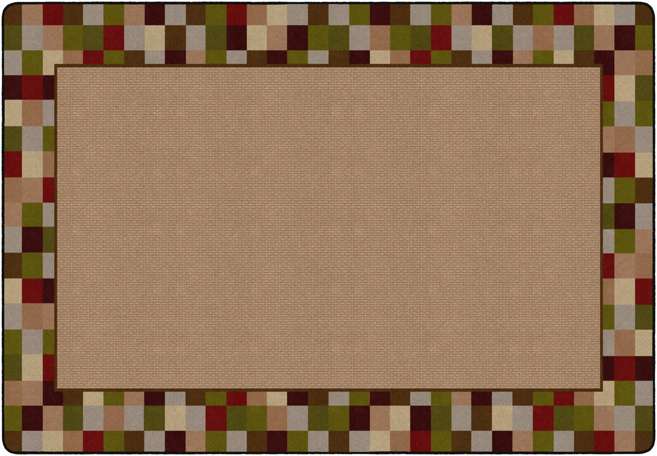 BORDER BLOCKS BRICK RECTANGLE CARPETS 8'4" X 12'