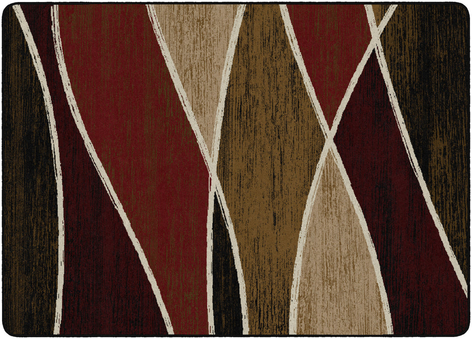 WATERFORD RED RECTANGLE CARPETS 8'4" X 12'