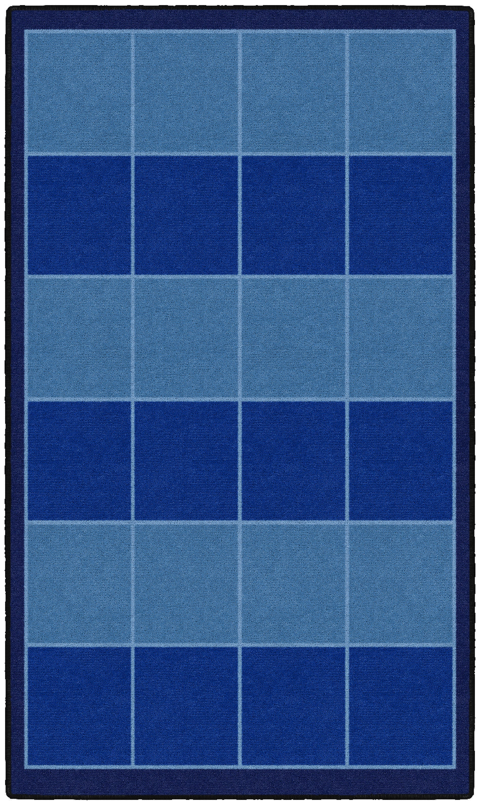 MY GRAPHING SORTING BLUE/BLUE VERTICAL RECTANGLE CARPETS 3' X 5'