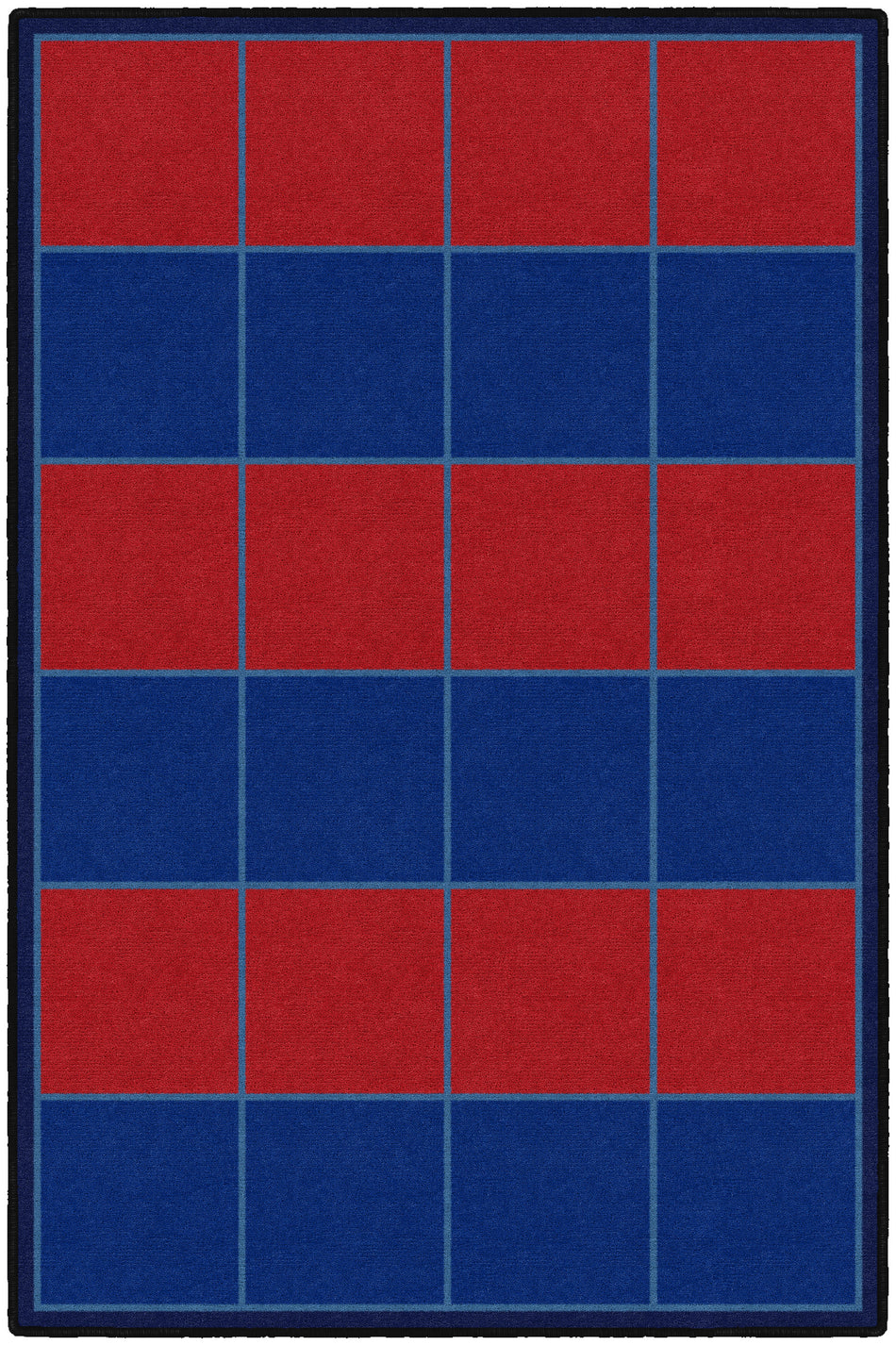 MY GRAPHING SORTING RED/BLUE VERTICAL RECTANGLE CARPETS 4' x 6'