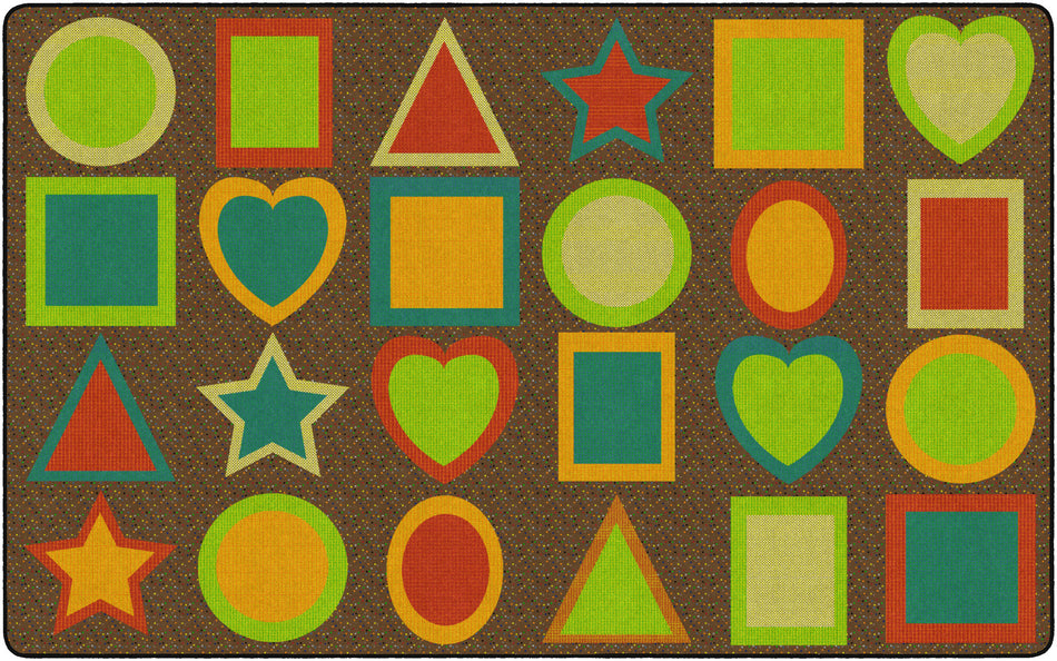 ALL KINDS OF SHAPES MUTED (Seats 24) RECTANGLE CARPETS 7'6 x 12'