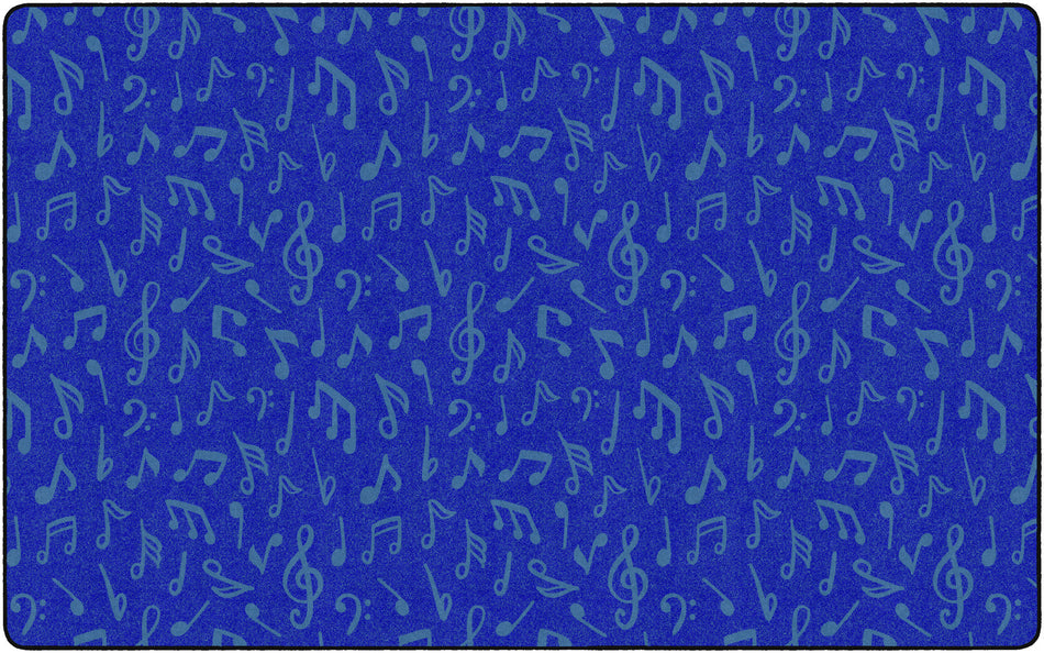 MUSIC NOTE FUN RECTANGLE CARPETS 7'6" X12'