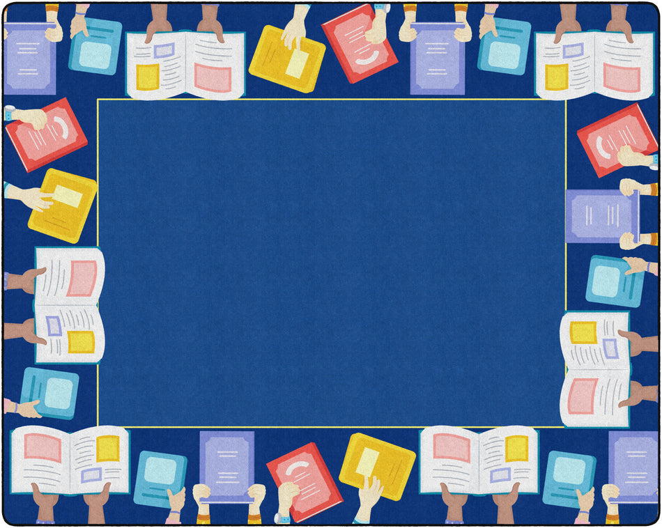 BOOK BORDER RECTANGLE CARPETS 10'6X13'2