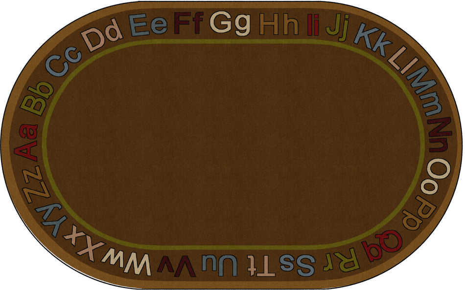 KNOW YOUR ABC'S EARTHTONE OVAL CARPETS 7'6X12