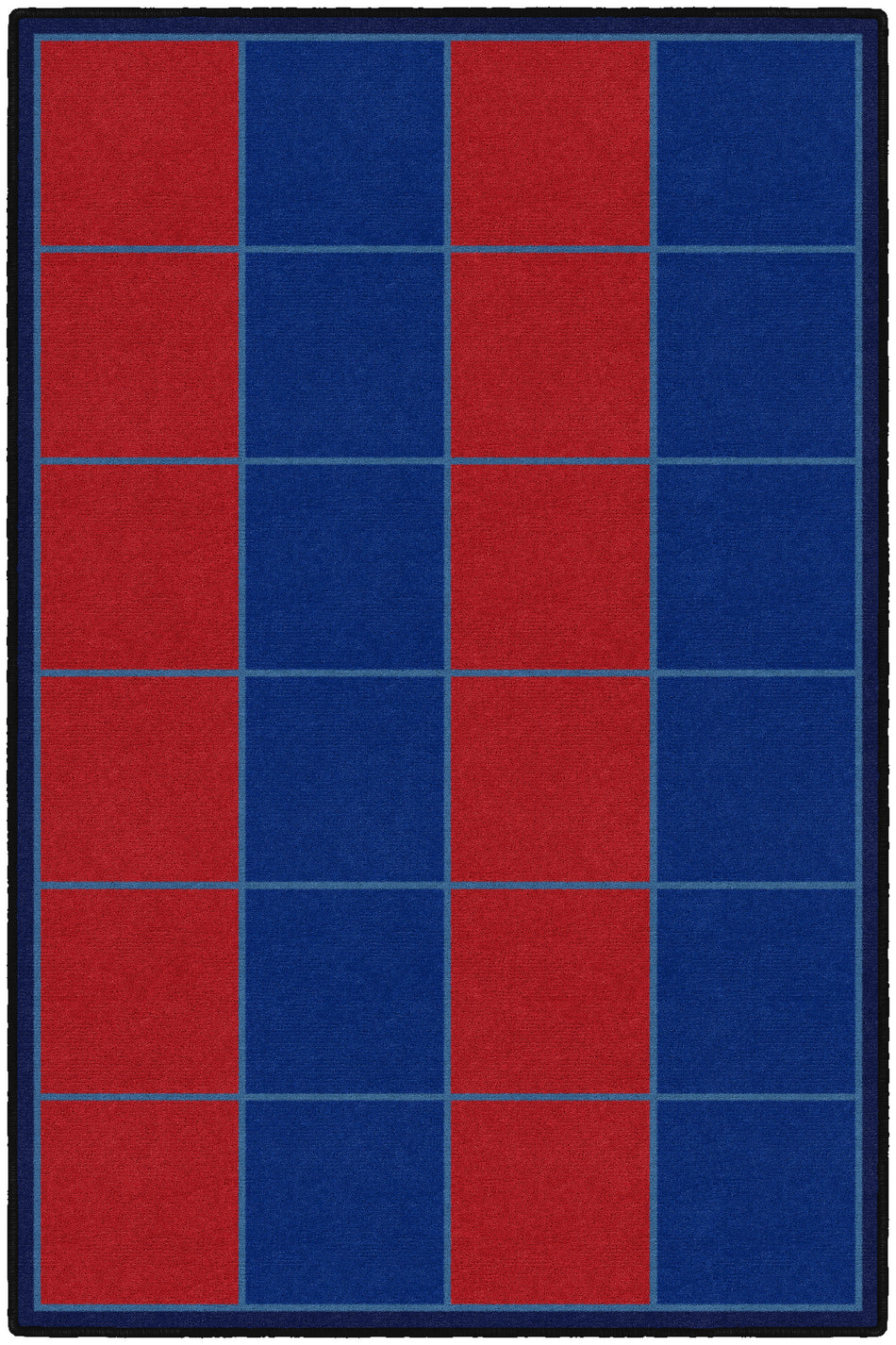 MY GRAPHING SORTING RED/BLUE HORIZONTAL RECTANGLE CARPETS 4' x 6'