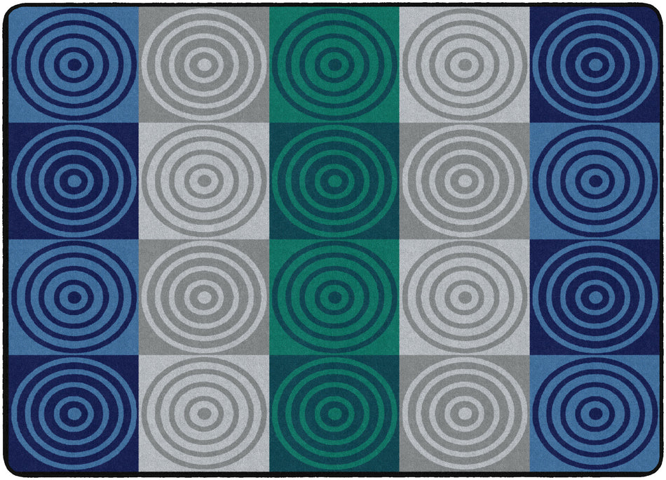 BULLSEYE BLOCKS COOL RECTANGLE CARPETS 6' X 8'4