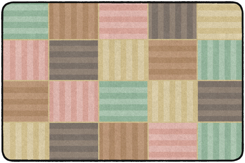 CALMING BLOCKS SOFT RECTANGLE CARPETS 4' x 6'