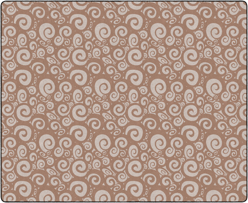 SWIRL TONE ON TONE ALMOND RECTANGLE CARPETS 10'6 x 13'2