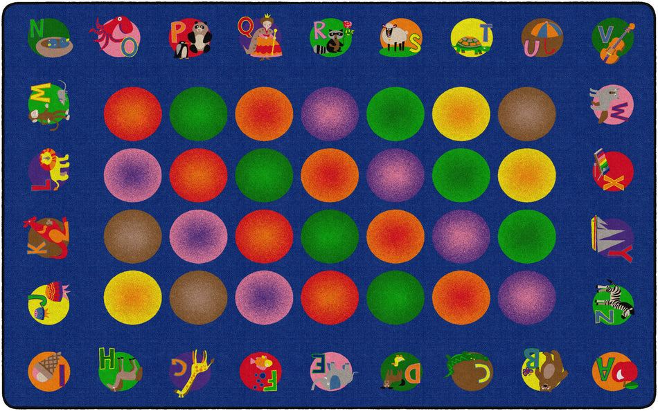 CIRCLETIME LEARNING RECTANGLE CARPETS 7' 6" x 12'