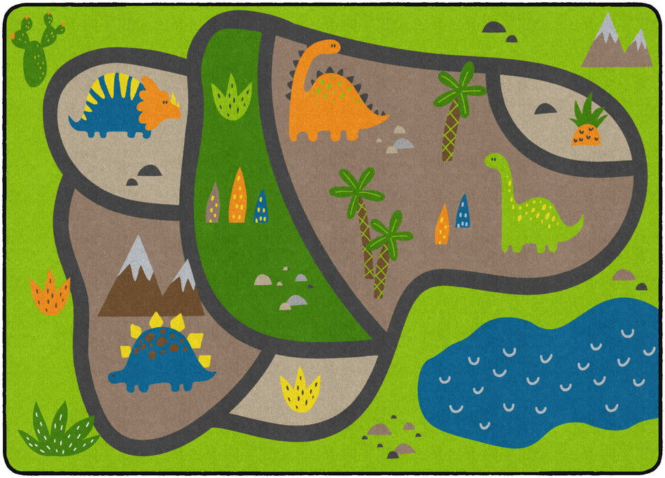 DINO MAP RECTANGLE CARPETS 4' X 6'