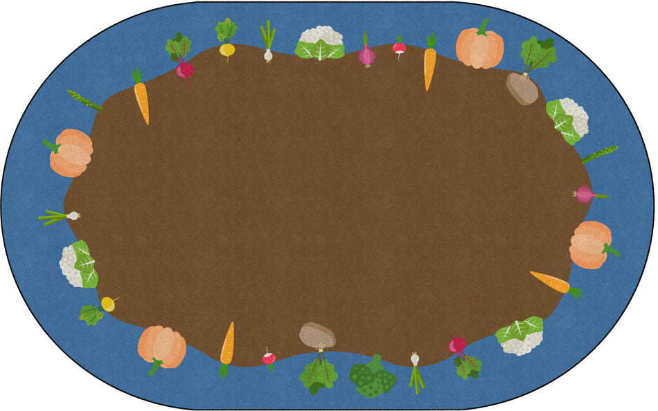 MY VEGETABLE GARDEN OVAL CARPETS 7'6X12