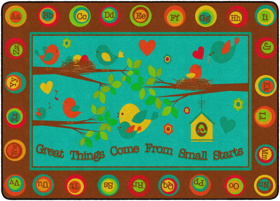 GREAT THINGS COME FROM SMALL STARTS RECTANGLE CARPETS 6'x8'4