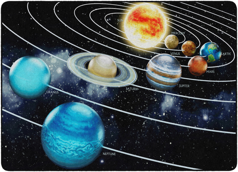 TRAVELING THE SOLAR SYSTEM RECTANGLE CARPETS 6X8'4
