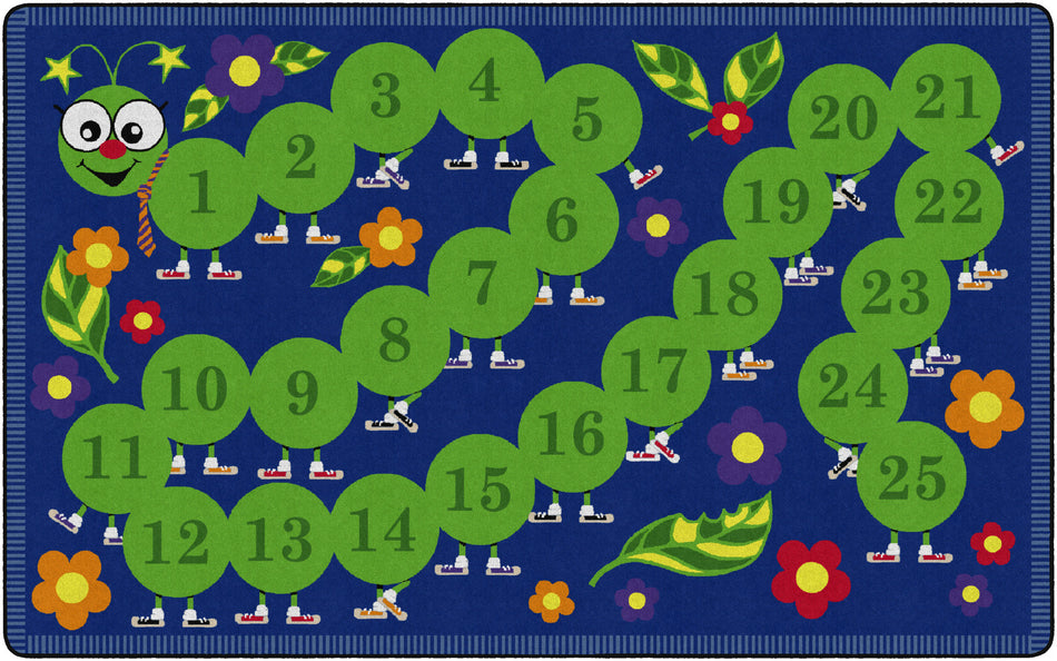COUNTING CATERPILLAR RECTANGLE CARPETS 7' 6" x 12'