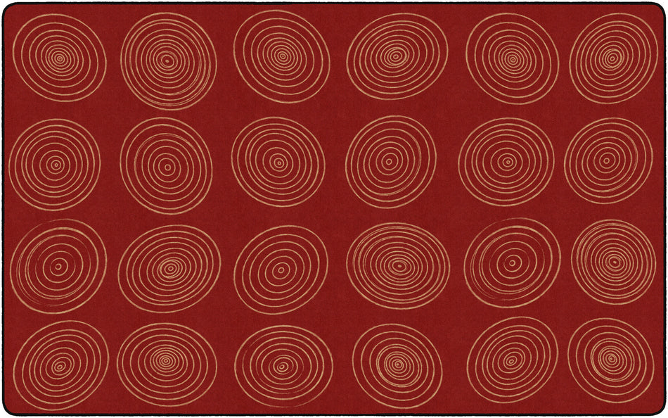 CIRCLES BRICK RECTANGLE CARPETS 7'6X12'