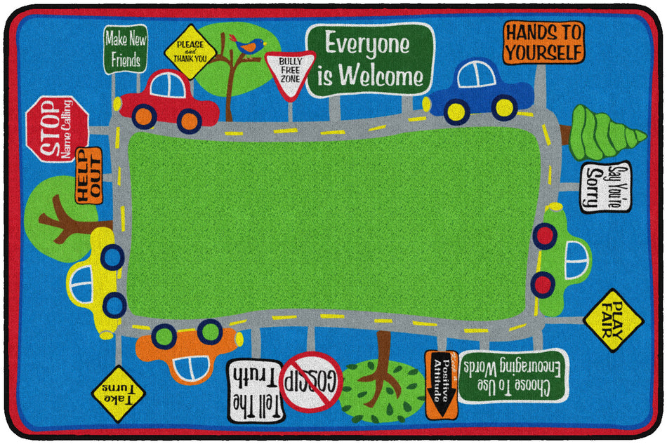 FRIENDLY STREET RECTANGLE CARPETS 4' x 6'
