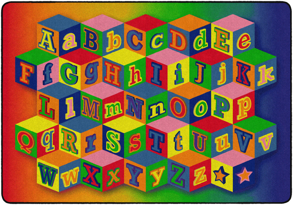 KALEIDOSCOPE BLOCKS RECTANGLE CARPETS 5'10" x 8' 4"