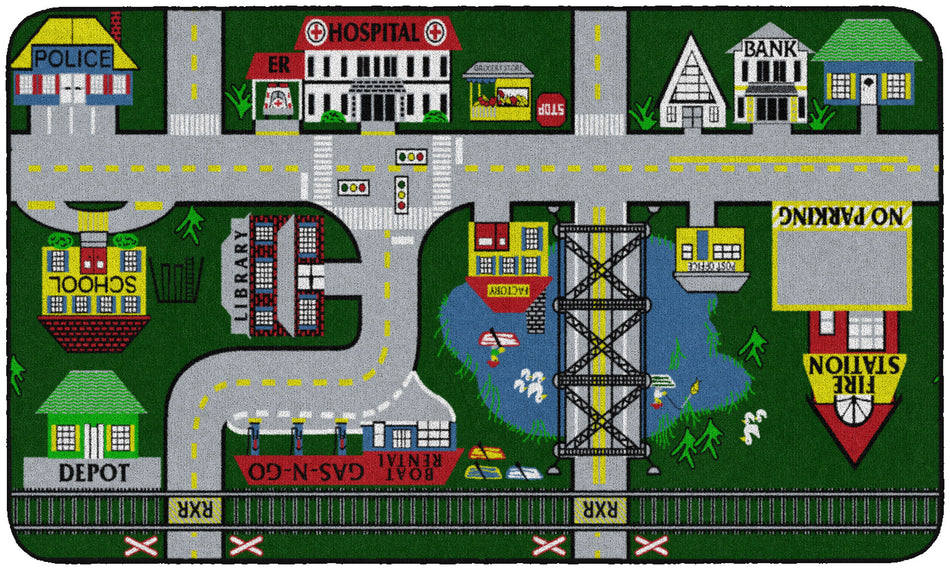 PLACES TO GO RECTANGLE CARPETS 3' x 6'
