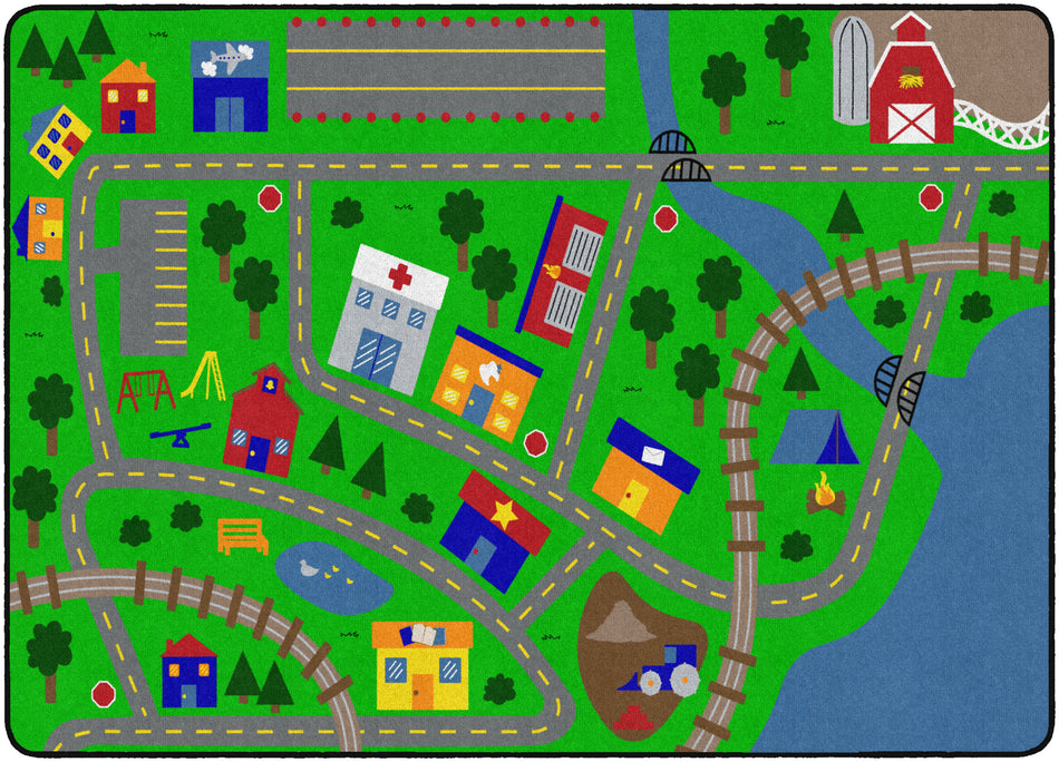 OUR CITY ROADS RECTANGLE CARPETS 6 X 8'4