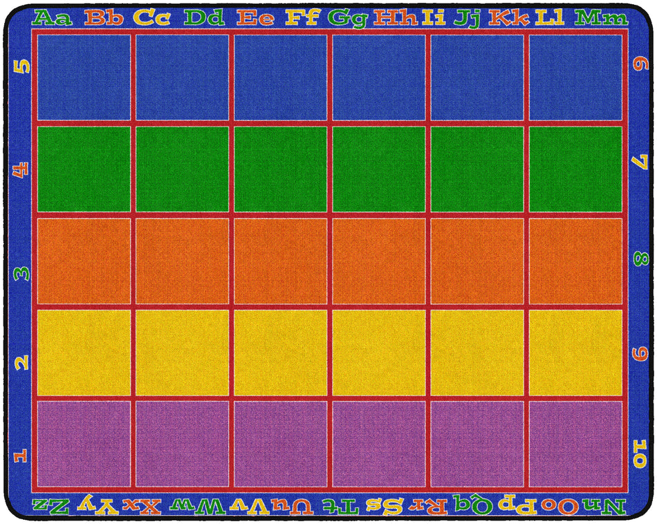 SITTING GRID PRIMARY - SEATS 30 RECTANGLE CARPETS 10'6 x 13'2