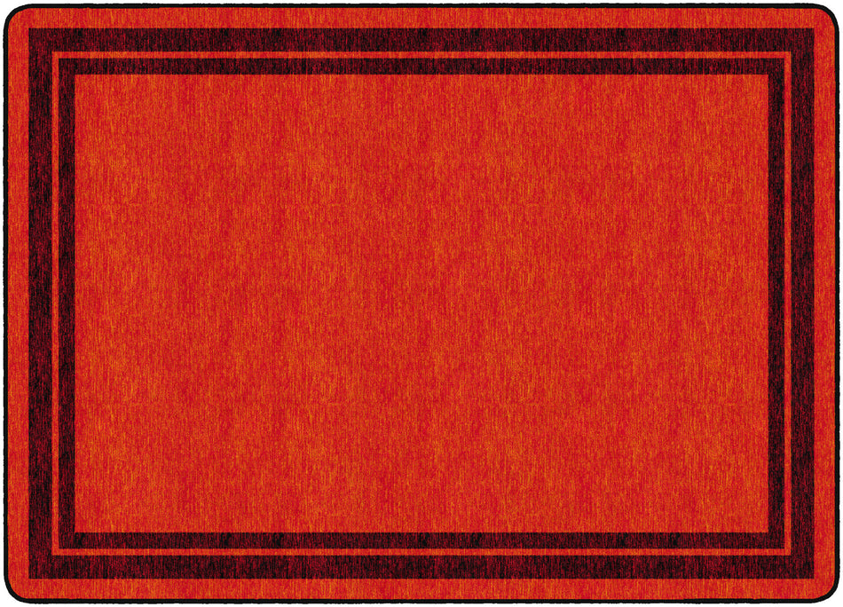 DOUBLE BORDER RED RECTANGLE CARPETS 6' x 8'4