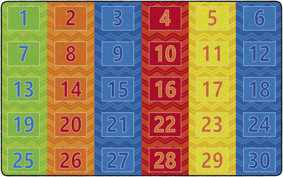 NUMBER CHEVRONS SEATS 30 PRIMARY RECTANGLE CARPETS 7'6X12