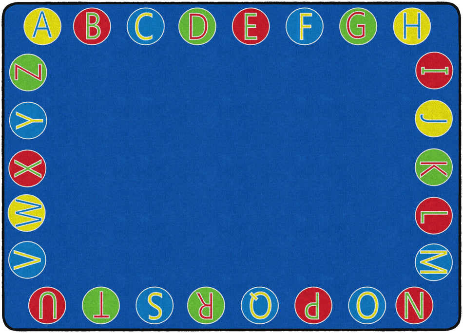 ALPHABET CIRCLES RECTANGLE CARPETS 6'X8'4
