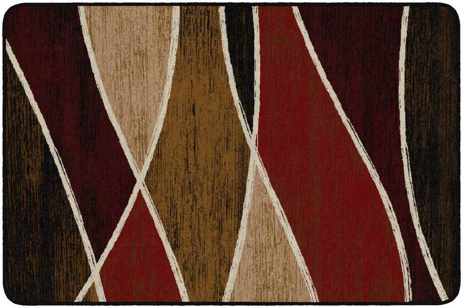 WATERFORD RED RECTANGLE CARPETS 4' x 6'