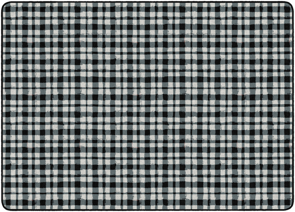 WATERCOLOR GINGHAM RECTANGLE CARPETS 6' X 8'4